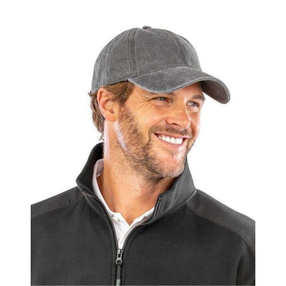 Result Headwear Core Cotton Baseball Cap / Vintage Stone